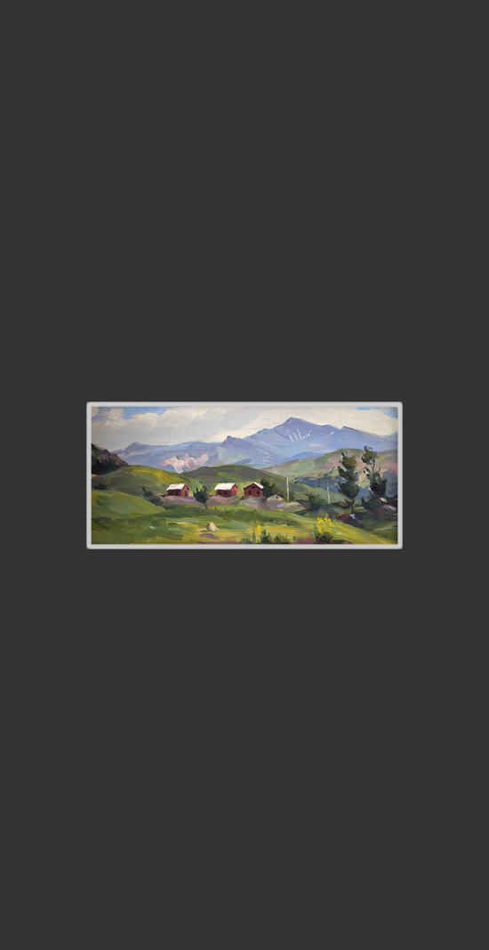 Landscape16 x 34 cm, Oil on Treated Cardboard, 1955-1958