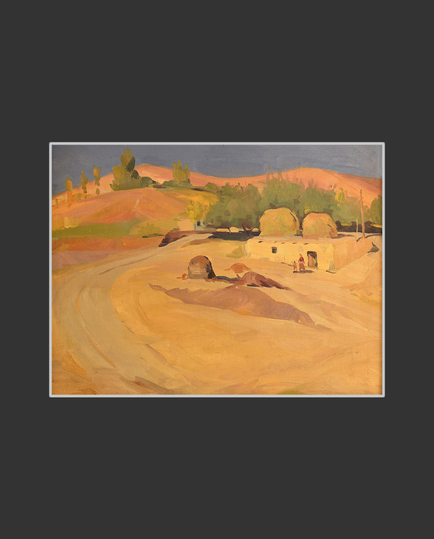 Agbash village50 x 65 cm, Oil on Canvas, 1960-1962