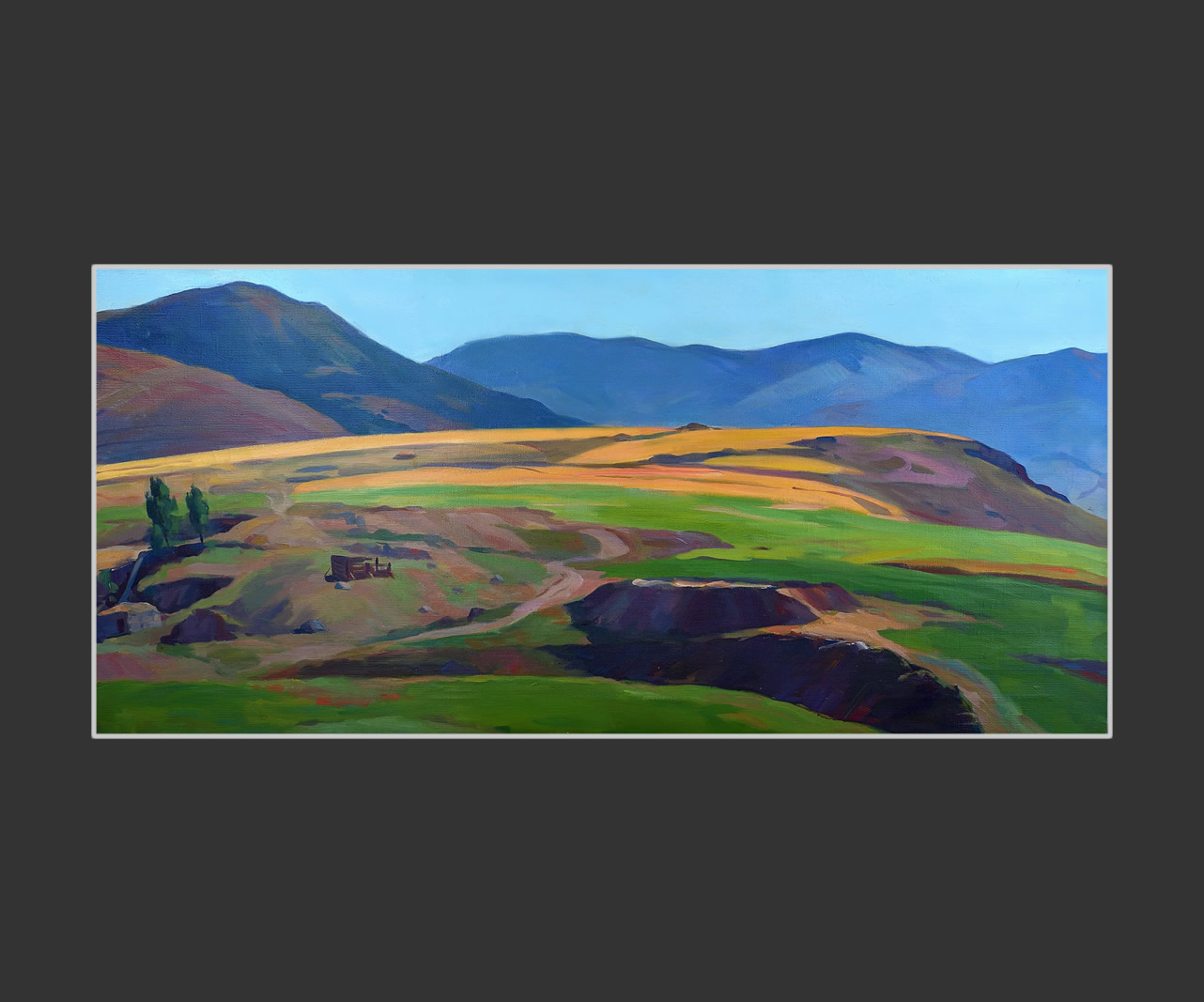 Landscape from Buzhakan51 x 110 cm, Oil on Canvas, 1958