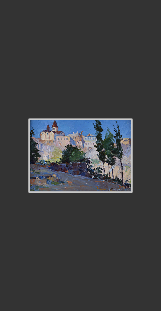 Saint Sarkis Cathedral25 x 35 cm, Oil on Canvas, Palette Knife, 1977