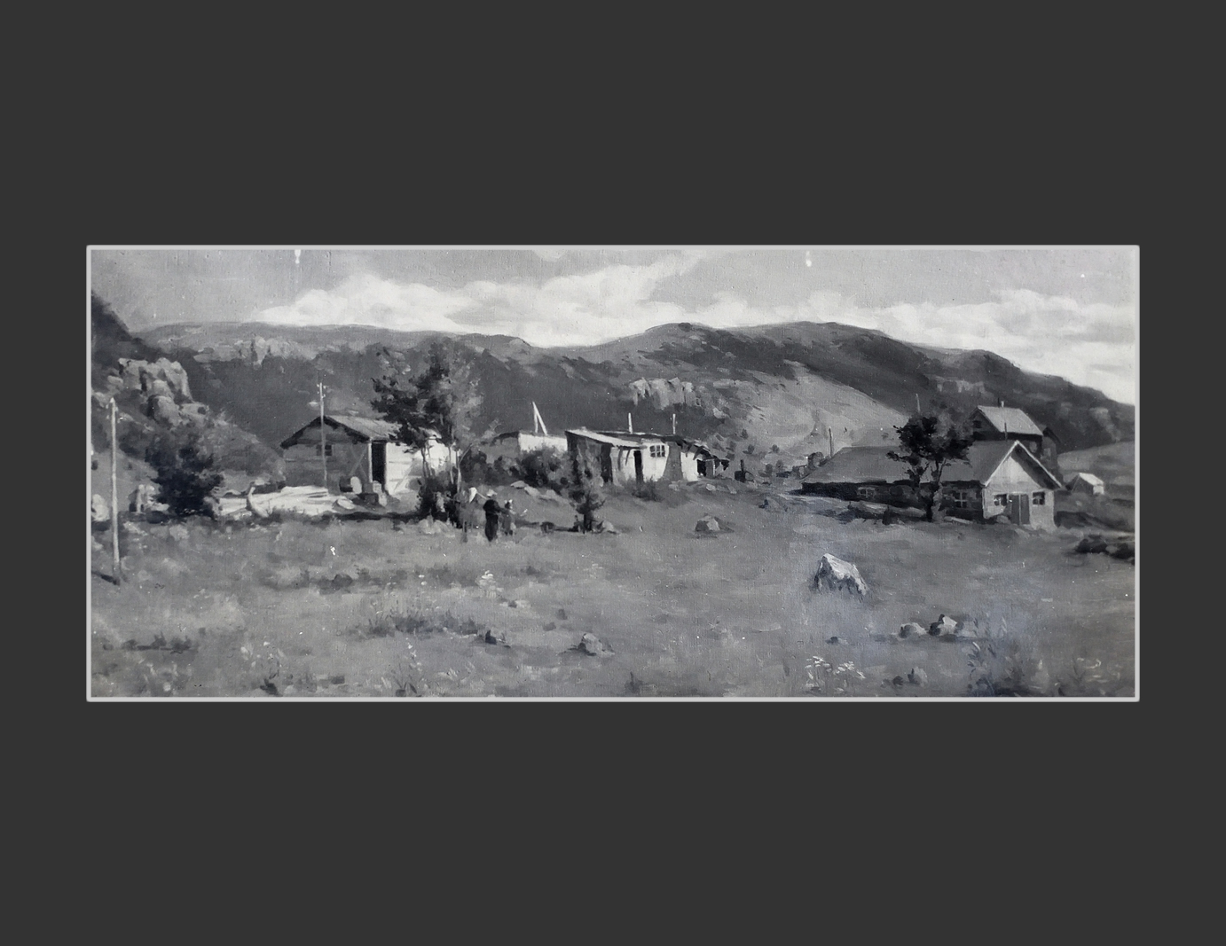 Orgov (from photo)51 x 110 cm, Oil on Canvas, 1957