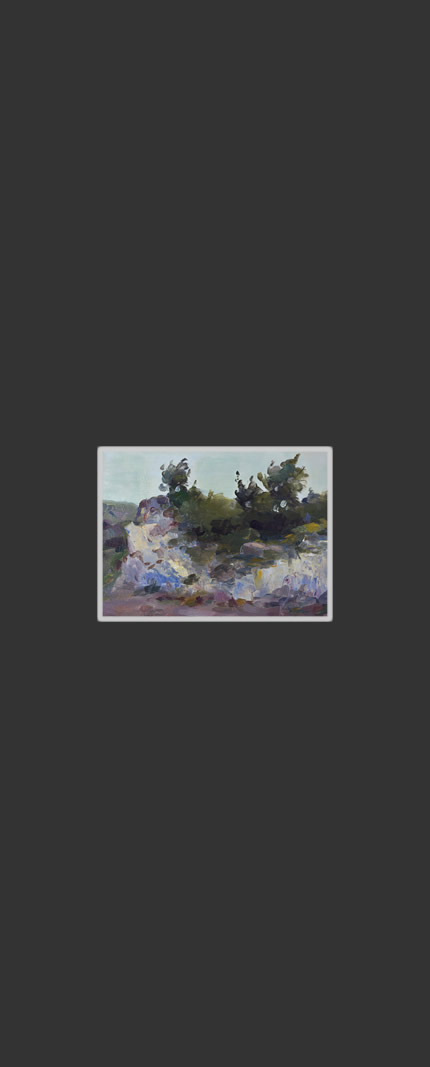 Landscape17 x 24 cm, Oil on Cardboard, Varnish, 1953