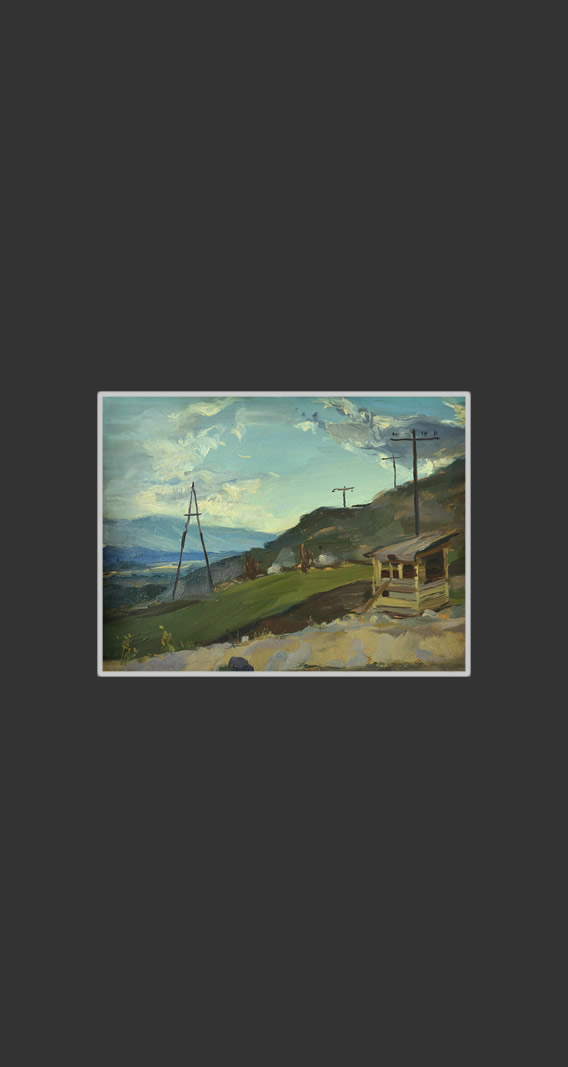 Landscape28 x 38 cm, Oil on Cardboard, 1950-1953