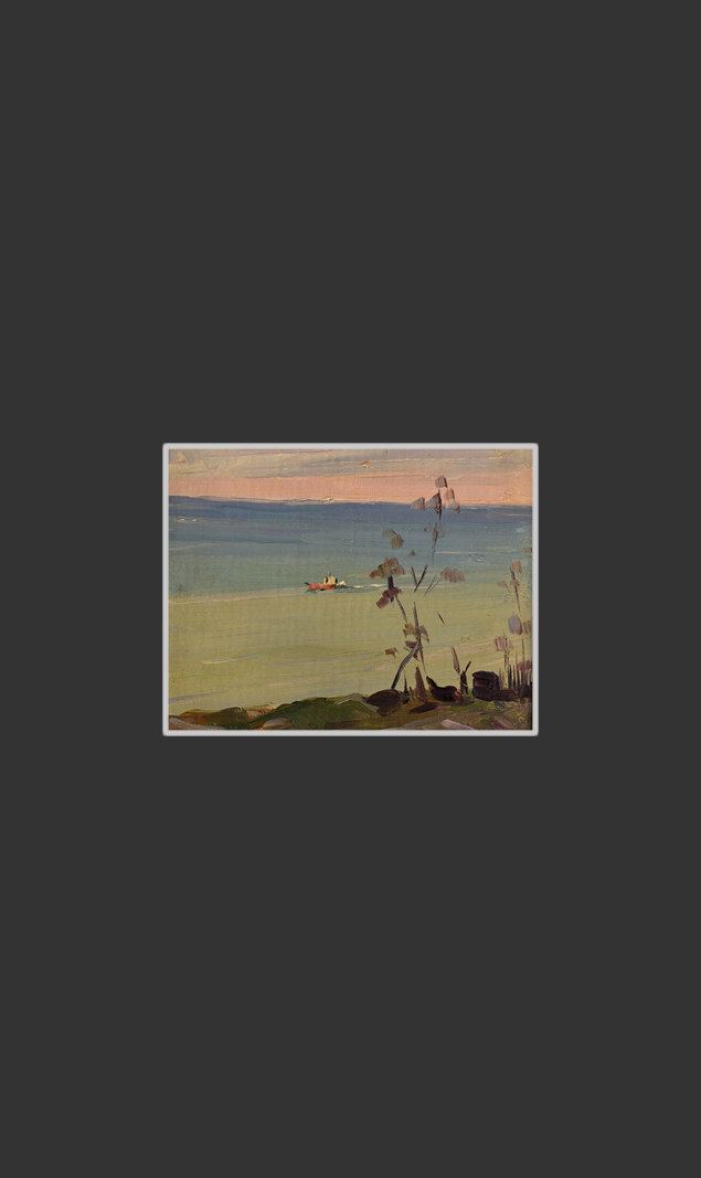 Черное море, Хоста13 x 17 см, обработанный картон, масло, 1976-1980