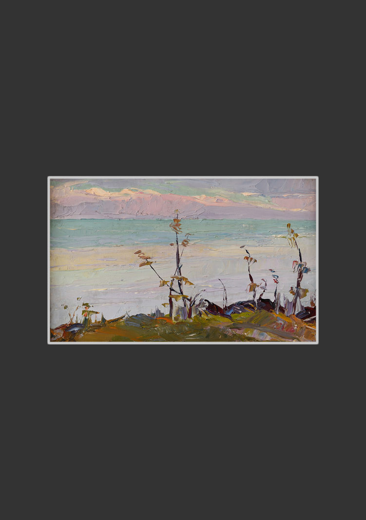 Black Sea, Khosta17 x 28 cm, Oil on Treated Cardboard, Palette Knife, 1976-1980