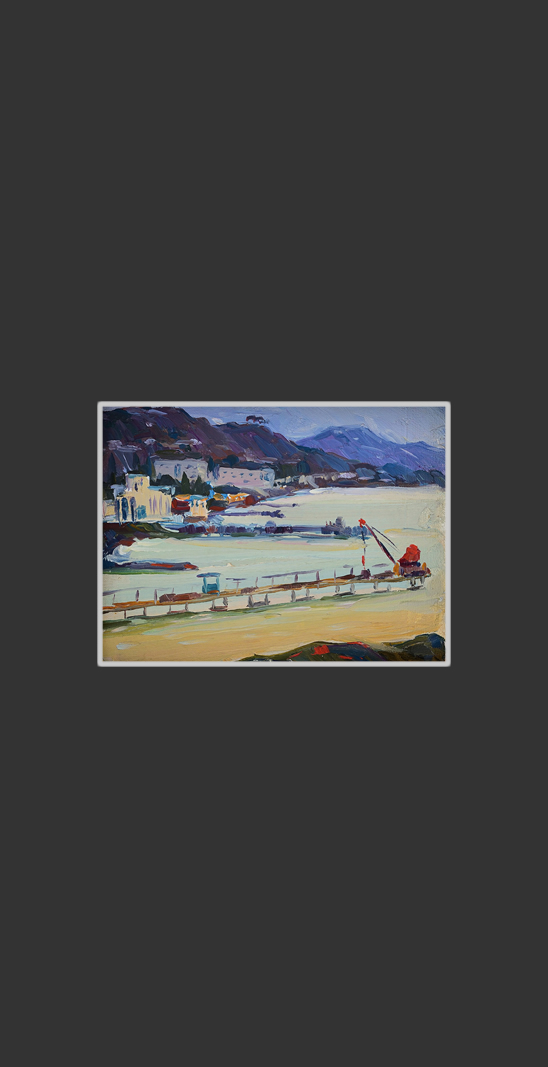 Black Sea, Khosta13 x 17 cm, Oil on Treated Cardboard, 1976-1980