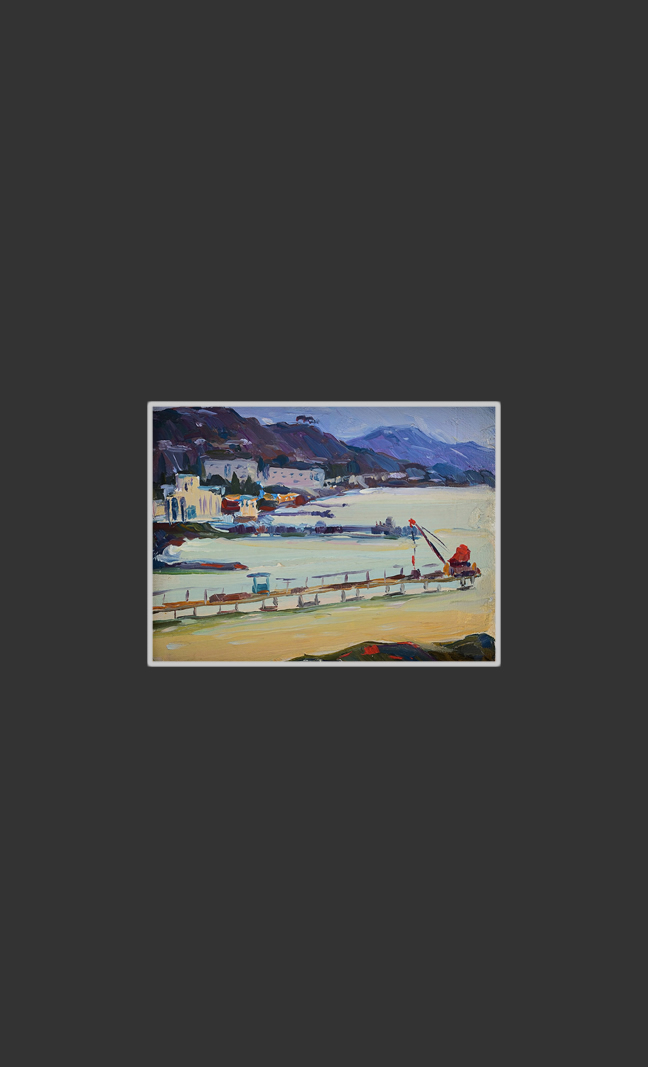 Черное море, Хоста13 x 17 см, обработанный картон, масло, 1976-1980