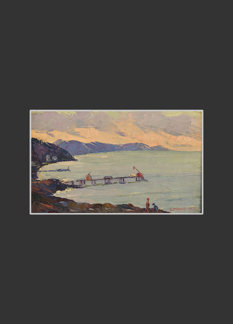 Black Sea, Khosta17 x 28 cm, Oil on Canvas, 1978