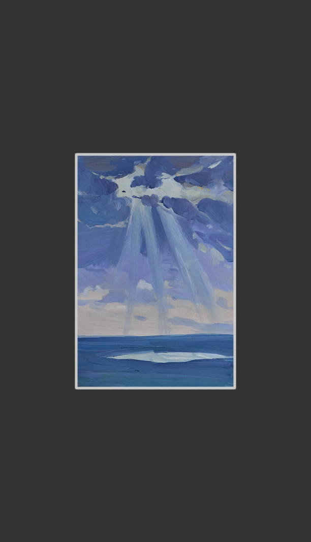 Черное море, Хоста23 x 16 см, обработанный картон, масло, 1978-1980