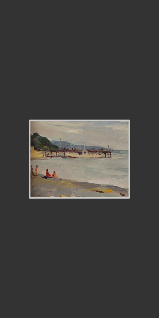 Black Sea, Khosta13 x 17 cm, Oil on Treated Cardboard, 1957