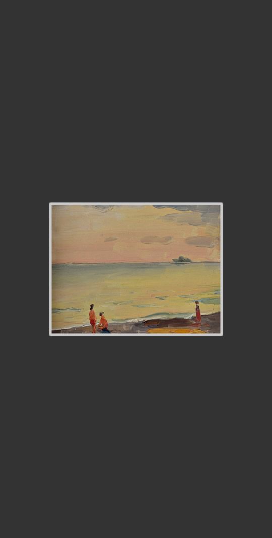 Black Sea, Khosta13 x 17 cm, Oil on Treated Cardboard, 1957