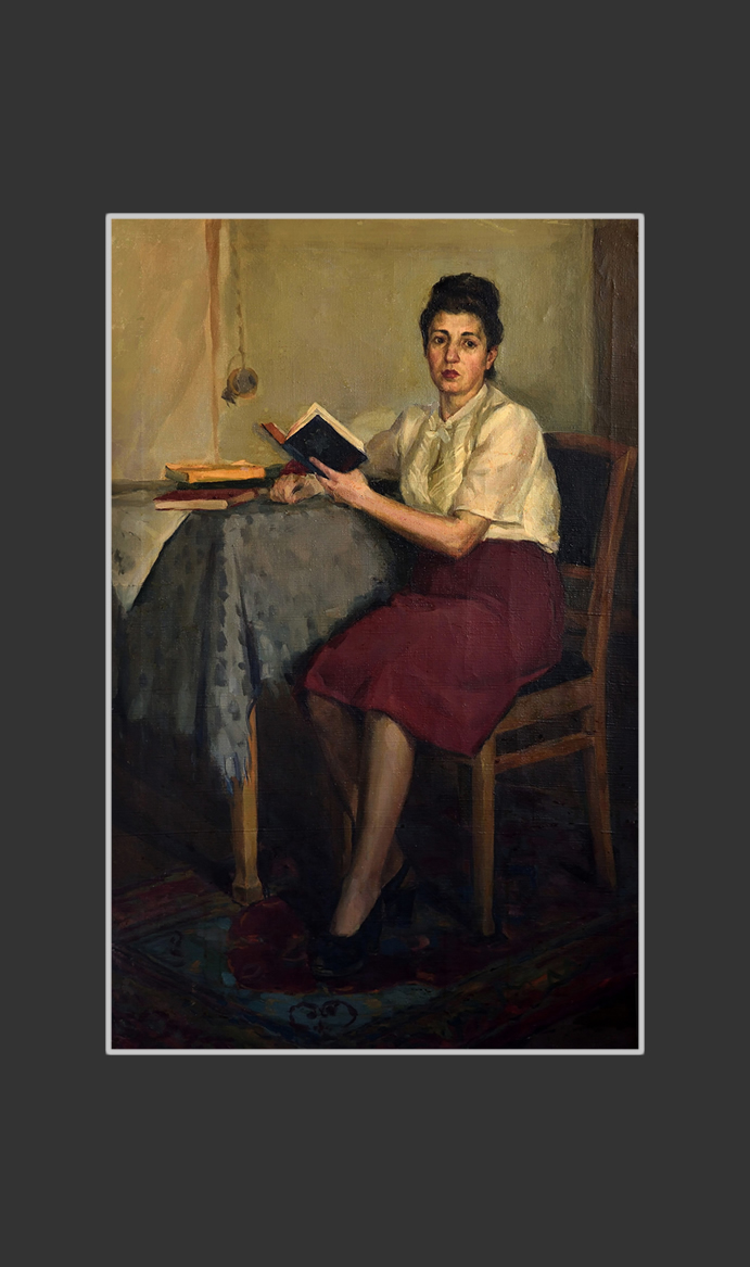 Reading woman97 x 62 cm, Oil on Canvas, 1952