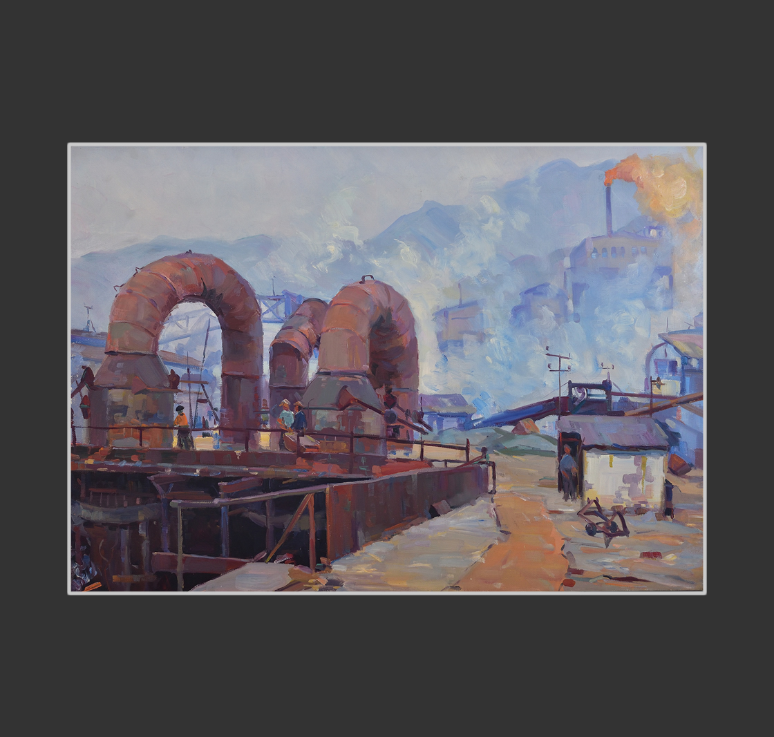 Alaverdi Copper-Molybdenum Factory65 x 92 cm, Oil on Canvas, 1961
