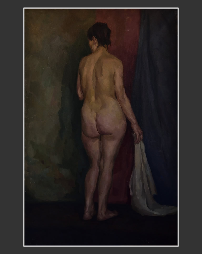 Standing nude female model100 x 65 cm, Oil on Canvas, 1950