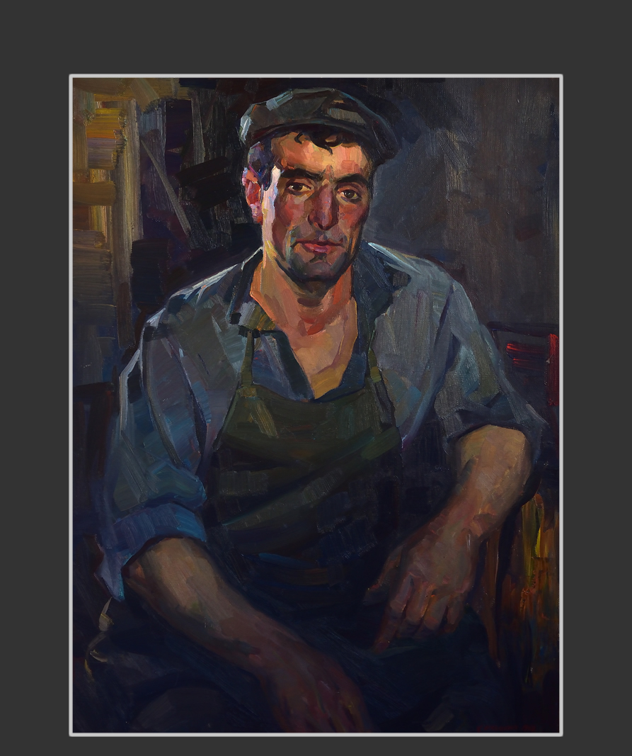 Портрет кузнеца Сианоса Аветисяна93 x 70 см, холст, масло, 1962