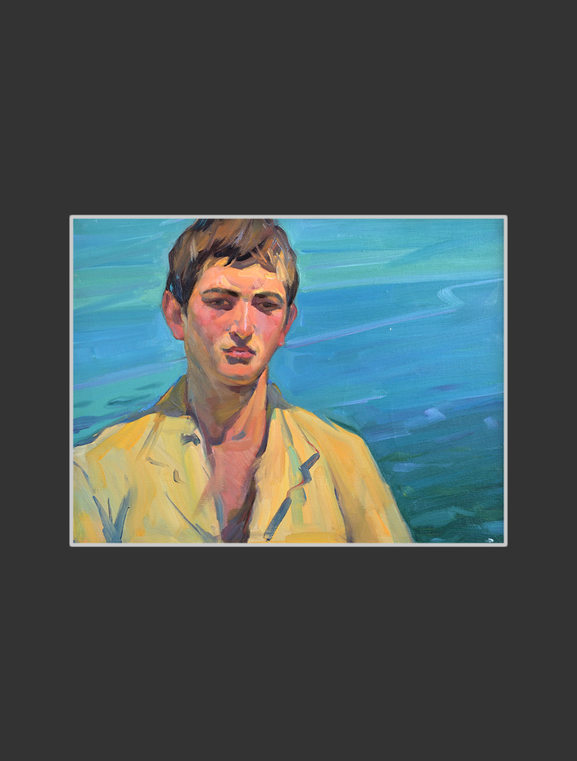 Портрет юноши на Севане46 х 60 см, холст, масло, 1962