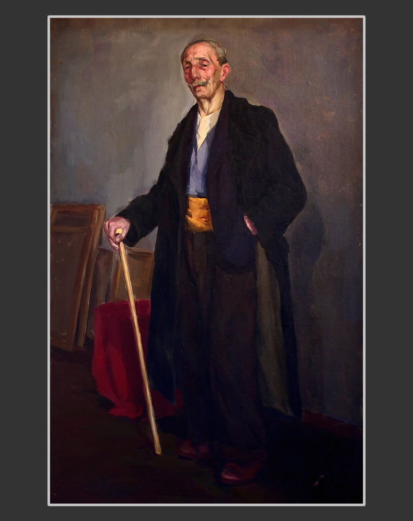 Портрет стоящего мужчины100 x 65 см, холст, масло, 1951