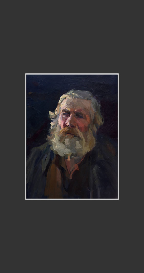 Портрет старика49 x 38 см, обработанный картон, масло, 1951