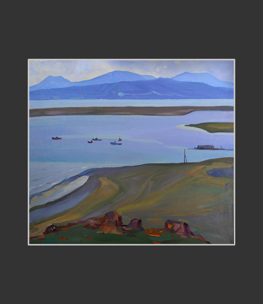 Cloudy Sevan from Tsamakaberd65 x 72 cm, Oil on Canvas, 1961