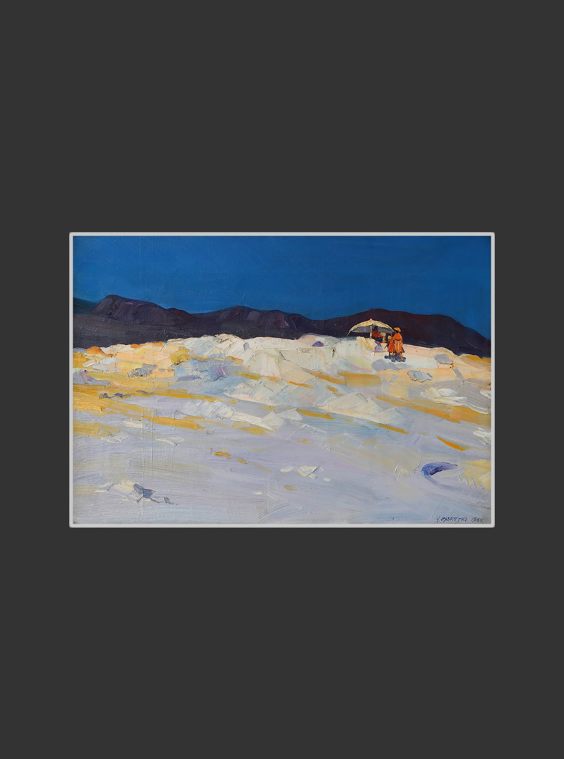 Drained shore of Sevan41 x 61 cm, Oil on Canvas, 1964
