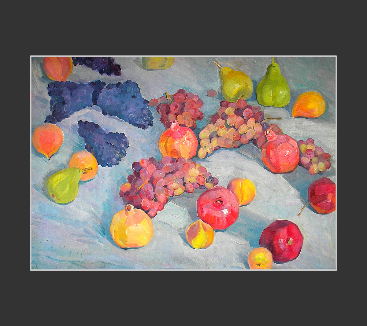 Still life with fruits70 x 100 cm, Oil on Canvas, 1970